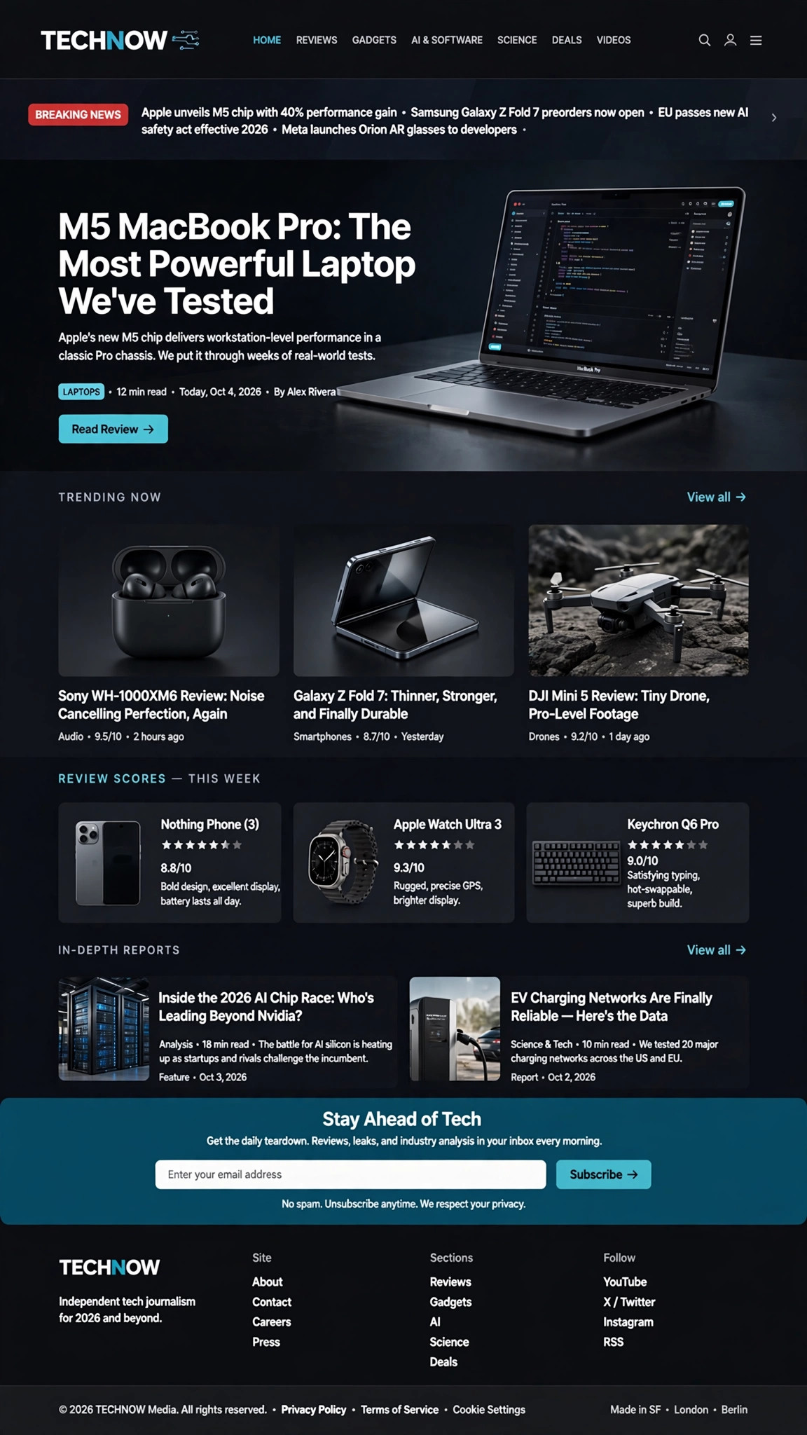 Tech News Portal - CMS website concept design