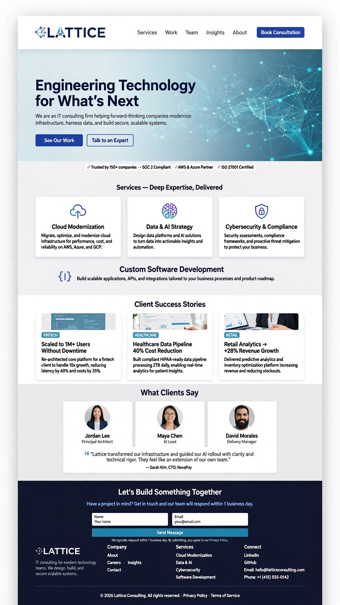 IT Consulting Website - Informative website concept design